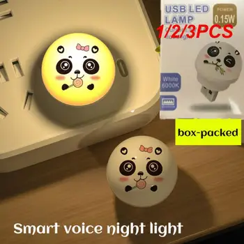 1/2/3PCS Kištukinė lempa Kompiuteris Mobili galia Įkrovimas Mažos knygų lempos LED akių apsauga Skaitymo lemputė Apvali šviesa Naktinė šviesa