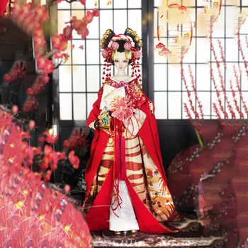 1/4 1/3 Senovinis kostiumas BJD drabužiai Japoniška Oiran Kimono apranga MSD SD13 Big Girl SSDF ID75 Dėdės lėlių aksesuarai C2224