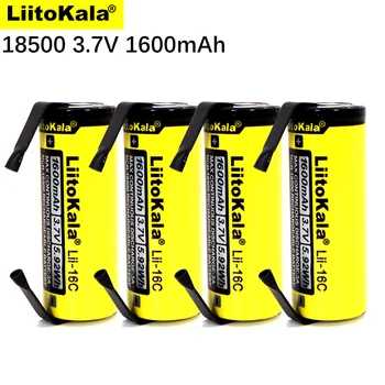 1-40PCS LiitoKala Lii-16C 18500 1600mAh 3.7 V įkraunama baterija Recarregavel ličio jonų baterija žibintuvėliui + 
