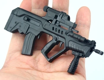 1/6th Mini dėlionės Izraelis TAVOR mašininis pistoletas Plastikinis surinktas šaunamojo ginklo modelis 12 colių veiksmo figūrai