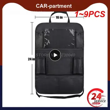 1 ~ 9PCS automobilinės sėdynės atlošo organizatorius Kelių kišenių laikymo krepšio dėžutės kišenės su jutiklinio ekrano planšetinio kompiuterio laikiklio apsauga