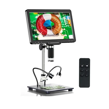 10.1 colių reguliuojamas HD IPS ekranas skaitmeninis mikroskopas 1600X elektronikos mikroskopijos fotoaparato didintuvas f Litavimo telefono remontas