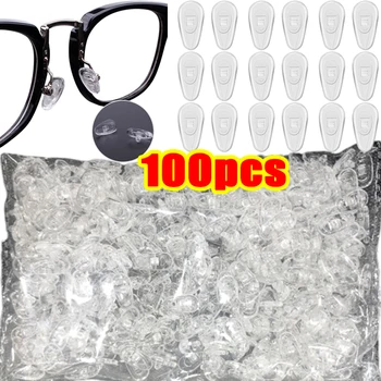 10-100vnt Aukštos kokybės skaidraus ovalo formos akinių nosies laikiklis PVC nosies pagalvėlės Akinių laikiklis Anti-drop akiniai Akiniai Akiniai Priedai