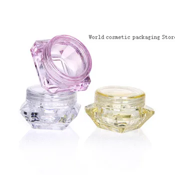 10/20/50vnt 5ml Make Up Jar Cosmetic Sample Empty Container Plastic Round Dangtelis Small Bottle Eyeshadow Cream Travel Pot 5g