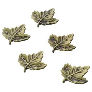 10 Pakuotė Klevų lapų spintelės rankenėlės Vienos skylės cinko lydinio bronzos stalčius traukia baldų aparatūrą Virtuvė Vonios kambarys