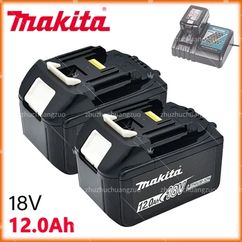 100% Makita Pakaitinis 18V 12.0Ah akumuliatorius skirtas BL1830 BL1830B BL1840 BL1840B BL1850 BL1850B įkraunama baterija LED indikatorius