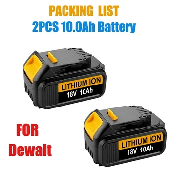 100% Originalas Dewalt DCB206 20V 10.0Ah baterijai DCB206 20V ličio baterijos 10000mAh pakaitinis elektrinio įrankio gręžimo akumuliatorius