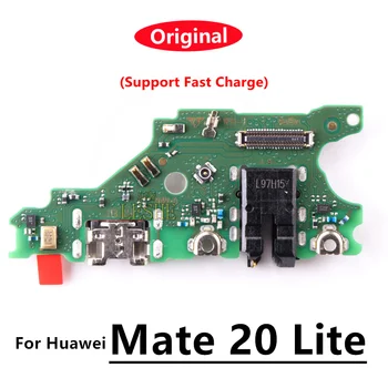 100% Originalus USB įkrovimo dokas Prievado lizdo lizdo jungtis Įkrovimo plokštė Lankstus laidas, skirtas Huawei Mate 20 Lite