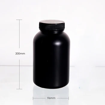 1000ml baltas HDPE sandarus spausdinimo rašalo butelis 1L plastikinis didelis burnos dažų indas Juodas šviesai atsparus cheminių reagentų buteliukas