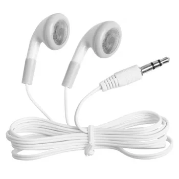 1000vnt Universalios 3,5 mm lizdo garso ausinės Balta juoda spalva Į ausis įdedamos ausinės Mobiliosios ausinės MP3 MP4 Ausinių gamyklinė didmeninė prekyba