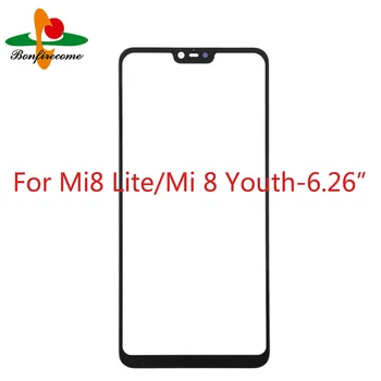 10Pcs\lot For Xiaomi Mi 8 Lite\ Mi8 Lite\ Mi 8 Youth \ Mi8 Youth Touch Screen Priekinio skydelio stiklo objektyvo išorinis stiklas Mi 8X\ Mi8X