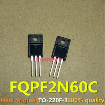 10vnt/lotas FQPF2N60C TO-220 2N60C 2N60 TO220 naujas MOS FET tranzistorius 