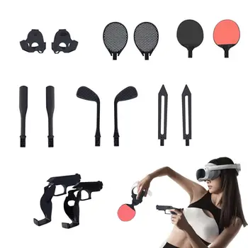 12 in 1 sporto priedų paketas Somatosensory žaidimų priedai su sportinės raketės žaidimų stock žibintuvėlių rinkiniu PS VR2 rankenai