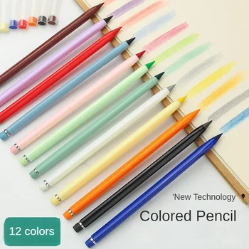 12Colors Neribotas pieštukų rinkinys ištrinamas be rašalo pieštukas vaikams Spalvoti švino rašikliai Studentų piešimo dažymo įrankis Rašymo reikmenys