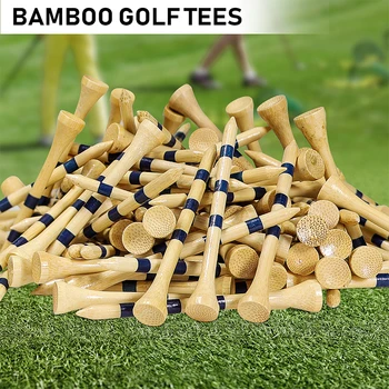 150 Count Golf Tees Bambuko trišakių golfo kamuoliukų laikiklis 2 dydžiai Galimi stipresni už medinius trišakius Drop Ship 38mm 83mm