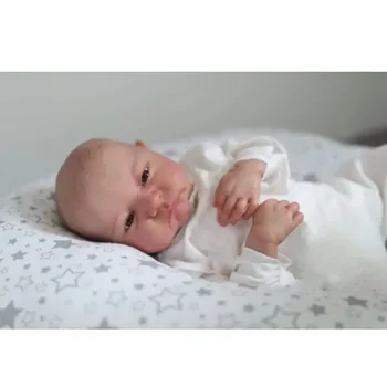 19inch Atgimusi kūdikio lėlė Pabudęs Levis jau nudažytas Gatavas naujagimio dydis 3D odos matomos venos Tikroviška tikra kūdikio lėlė