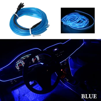 1PC 3M mėlynas automobilio salonas LED dekoratyvinė lemputė VW Polo Passat B5 B6 B7 Golf 4 5 6 MK6 MK7 Tiguan Bora Touran Auto priedai