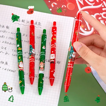 1PC Kalėdų temos Spauda Gelinis rašiklis 0.5mm Kūrybinis animacinių filmų mokyklos studentų dovanų raštinės reikmenys Biuro mielas rašymo rašiklis Xmas reikmenys