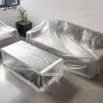 1PC plastikinis baldų dulkių dangtelis, vandeniui atsparus automobilio dulkėta lova sofos dulkių dangtelis