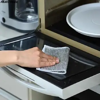 1PCS 20cm dvigubas šoninis indų plovimas plieninės vielos indų plovimo šepetys keptuvės puodas indų plovimas buitinis valymas daugkartinio naudojimo virtuvės įrankiai