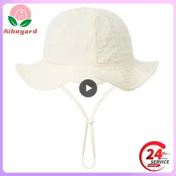 1PCS Mielas lokys Spausdinti Baby Bucket Summer Ruffle Fisherman for Infant Boy Girl Outdoor Toddler Panama Sun Hats Bonnet