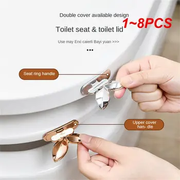 1~8PCS partija Daugiafunkcinis nešiojamas tualeto sėdynių keltuvas vonios kambarys nešvarus rankinis tualeto sėdynės atverčiamas artefaktas durų stalčiaus traukiklis