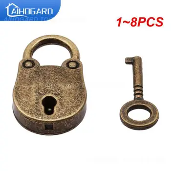 1~8PCS Vintage Old Antique Style Mini Archaize Padlocks Key Lock With Key Lock With Key (Lot Of 3)