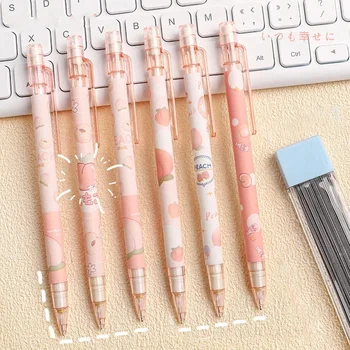 2/4vnt Mechaniniai pieštukai 0.5mm keičiami papildymai Automatiniai pieštukai Kawaii rašikliai Korėjos kanceliarinės prekės Biuro rašymo reikmenys