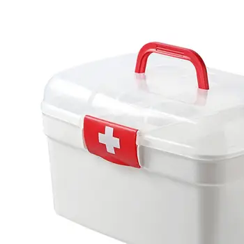2 Pirmosios pagalbos medicininė dėžutė nuimamas dėklas daugiafunkcinis stovyklavimui darbo vietoje