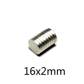 20/50/100vnt 16x2 mm Galingi magnetai 16mmx2mm Neodimio magnetas 16x2mm Šaldytuvas Nuolatinis NdFeB stiprus magnetinis 16*2 mm