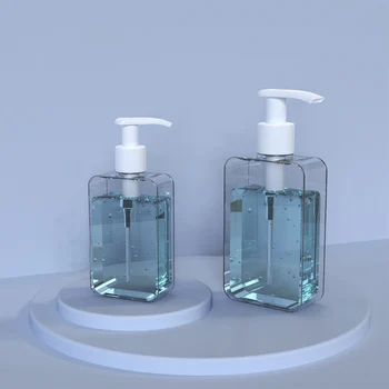 200/300ml kvadratinis plastikinis daugkartinis muilo dozatorius šampūnas kūno losjonas rankų indų muilo siurblio buteliukas virtuvės vonios kambariui