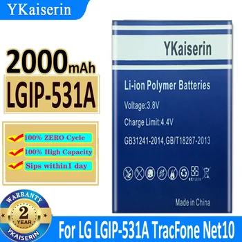2000mAh YKaiserin baterija LGIP-531A skirta LG TracFone Net 10 T375 320G VN170 236C,A100 Amigo A170 C195 G320GB GB100 GB101 GB106