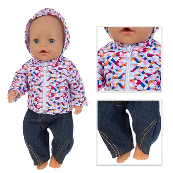 2020 Šilta striukė Lėlių drabužiai Tinka 17 colių 43cm Lėlių drabužiai Gimę kūdikiai Lėlių drabužiai Kūdikio gimtadienio šventės dovana