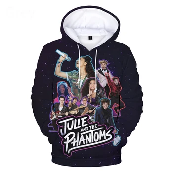 2023 NEW Julie and the Phantoms Hoodie 3D Print Sportinis kostiumas Vyrai Moterys Hip Hop Džemperiai su gobtuvu Hip Hop Streetwear Grupės paltas