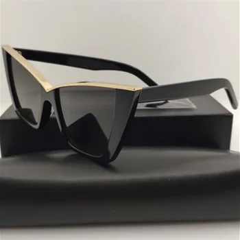 2024 Fashion Cat Eye Semi Metal Dekoratyviniai akiniai nuo saulės moterų prabangos prekės ženklo dizainui Lauko laisvalaikio akiniai nuo saulės UV400
