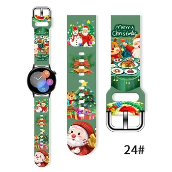 20mm 22mm juostos Chirstmas dovana Samsung Galaxy Watch 3/46mm42mm/active 2/46 Gear S3 Frontier/S2/Huawei GT 2/2E silikoninis dirželis