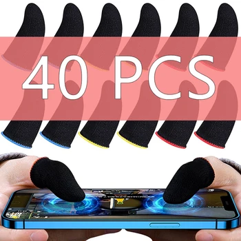 20vnt 40vnt Pirštų galiukai žaidimams PUBG Mobile Anti Slip Finger Glove žaidimo valdiklis Piršto rankovė jutikliniam ekranui Mobilieji žaidimai