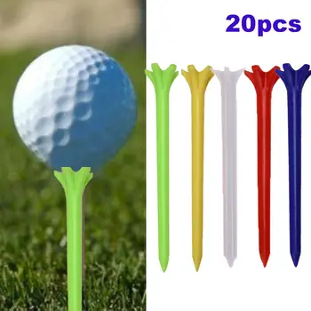 20vnt 70mm trinties profesionalus plastikinis daugiaspalvis golfo aksesuaras golfo laikiklis golfo trišakiai kamuoliuko lizdas