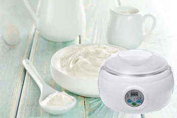 220V 1.5L Baltas elektrinis automatinis jogurto virimo aparatas Ryžių vynas Natto virtuvė Konteinerių jogurto virimo aparatas Virtuvės prietaisas