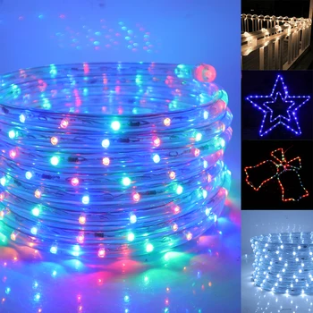 220V 110V Round 2 Wire Neon Strip LED Strip Newater Proof Neon Sign LED Light Christmas Outdoor Rainbow Tube Rope Light Led Strip