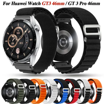 22mm apyrankės dirželis Huawei Watch GT 3 46mm juostinis nailonas Huawei Watch 4 Pro GT 2 4 GT2 GT3 Pro 46mm laikrodžio juostos priedai