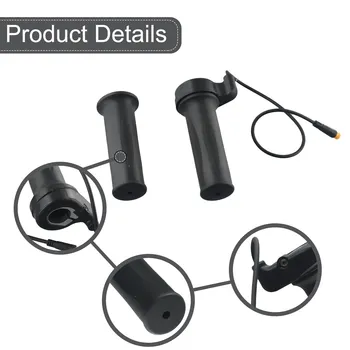 24V 36V 48V TwistThrottle Grip for E-Bike Electric Scooter Speed Handlebar Sets 3-pin Male Connector Ebike Accessories