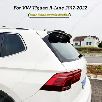 2Pcs Gloss Black Galinio lango šoninio spoilerio sparno dangtelio lipdukai VW Tiguan R-Line 2017-2022 automobilių stiliaus automatinio apdailos priedams