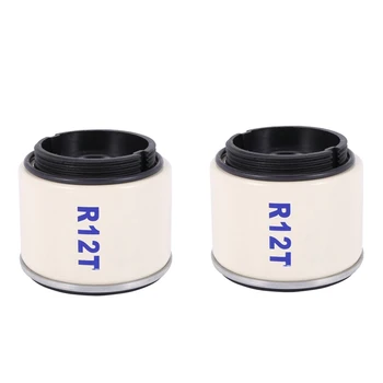 2PCS Kuro / vandens separatoriaus filtro variklis R12T, skirtas 40R 120AT S3240 NPT ZG1 / 4-19 automobilių dalių komplekto filtro kasetė