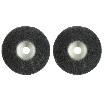 2Vnt 4inch nailono pluošto poliravimo rato sklendės diskai Abrazyvinio poliravimo padėklo šlifavimo diskas elektriniam kampiniam šlifuokliui poliravimo įrankiui