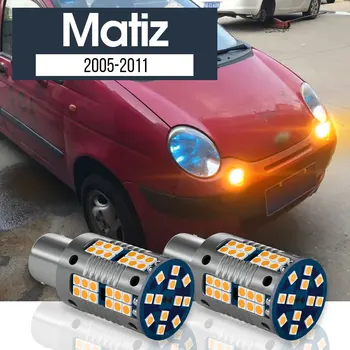 2vnt LED posūkio signalo lemputė Blub Canbus priedai Chevrolet Matiz 2005-2011 2006 2007 2008 2009 2010
