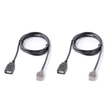 2X automobilio laikmenos pagrindinio bloko USB sąsajos kabelio adapteris, skirtas KIA HYUNDAI ELANTRA MISTRA TUCSON