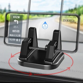 360 laipsnių pasukamas automobilio prietaisų skydelis Mobiliojo telefono laikiklis visų dydžių išmaniajam telefonui Universalus automatinis GPS navigacijos laikiklis