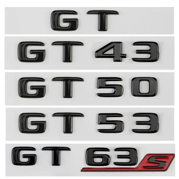 3d ABS blizgios juodos raidės automobilio galinės bagažinės ženklelio logotipas GT GT43 GT50 GT53 GT63S emblema Mercedes GT AMG C190 automobilių priedams