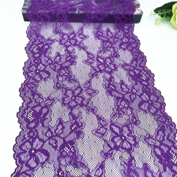 3y/lot 24.50cm Violetinė elastinė tampri nėrinių apdaila Sijonas Apvadas Apatiniai drabužiai Siuvimo amatai 